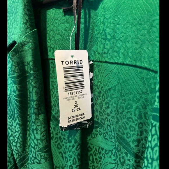 NWT‎ Green Floral Trench - Picture 5 of 7